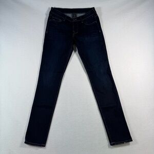 True Religion Jeans Womens 28 Blue Skinny Mid Rise Dark Wash